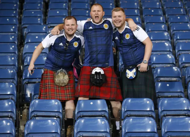 Scotland fans at Hampden