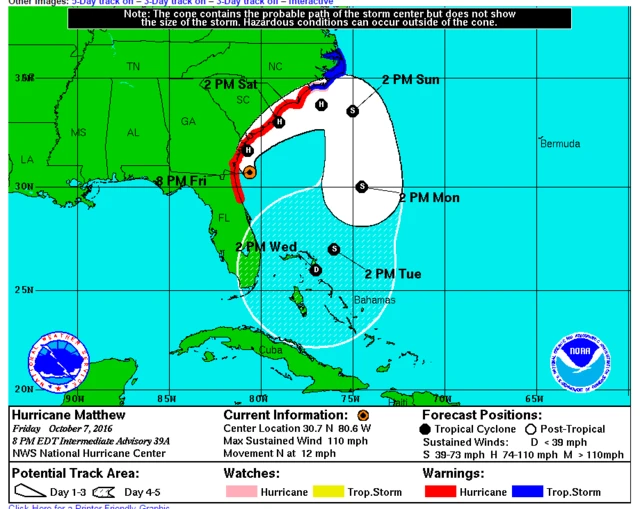 A screen grab from National Hurricane Center