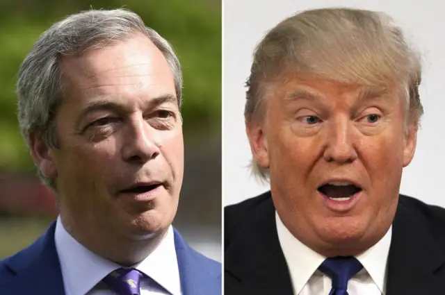 Nigel Farage and Donald Trump