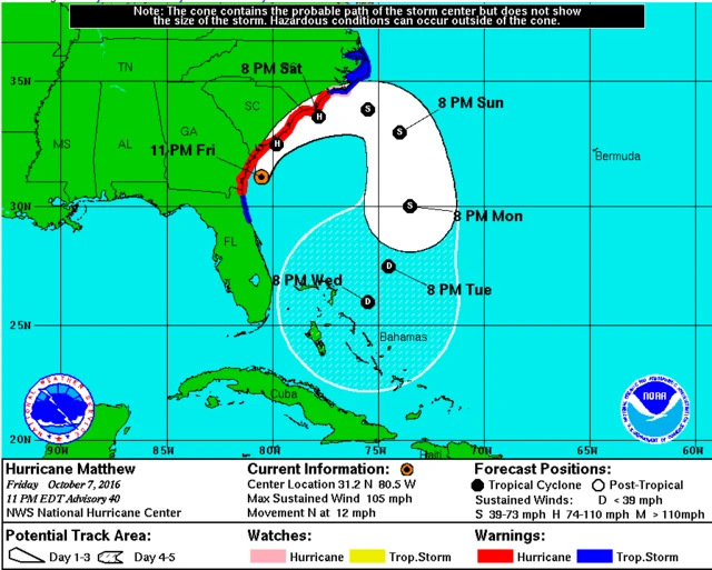 A screen grab from National Hurricane Center