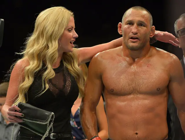 Dan Henderson with his wife, Rachel Malter