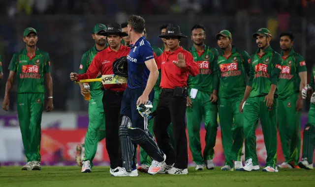 Jos Buttler dismissed