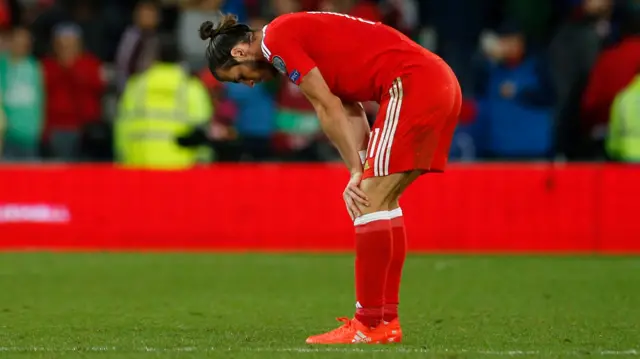 Gareth Bale looks dejected