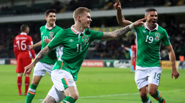 James McClean celebrates