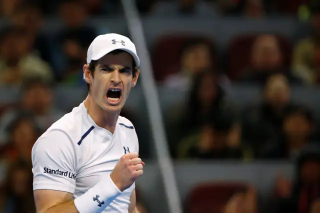 Andy Murray celebrates