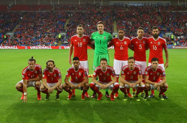 Wales team line-up