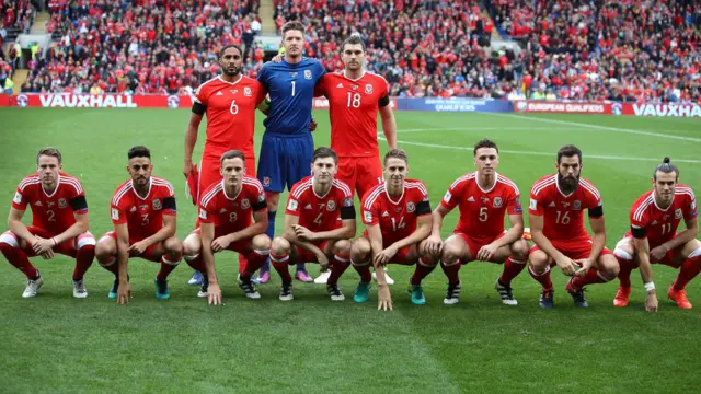 Wales team line-up