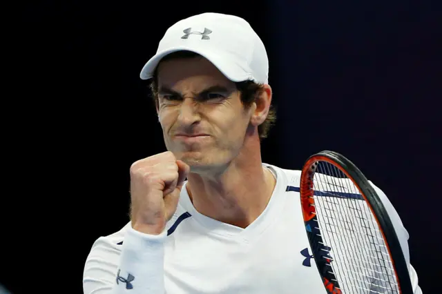 Andy Murray celebrates