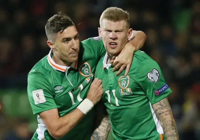 James McClean celebrates