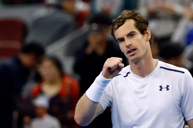 Andy Murray celebrates