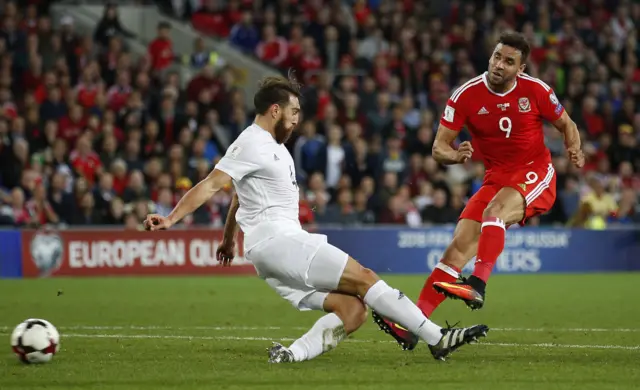 Hal Robson-Kanu shoots