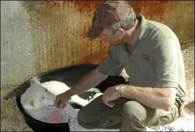 Bob Lawrence at the safari park