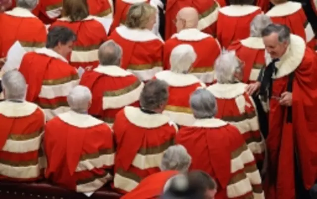 Peers in the House of Lords