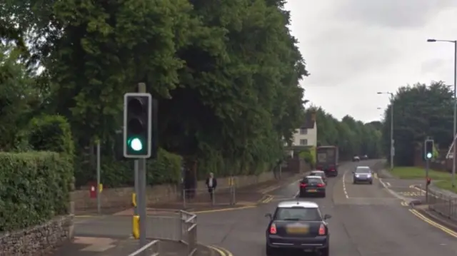 Junction of Cheddleton Road with Junction Road in Leek