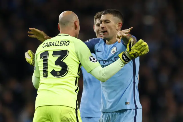 Manchester City's players celebrate