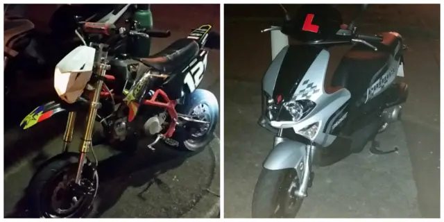 Seized motorbikes