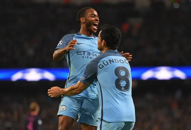 Raheem Sterling celebrates