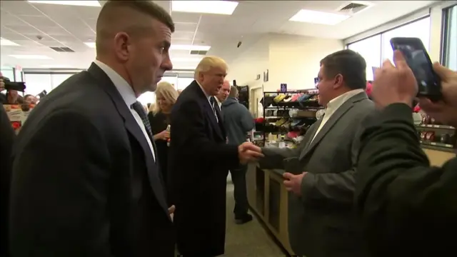 Trump meets a supporter