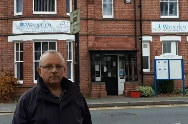 Former trustee of Waverley Day Centre Richard Dickson outside the centre. Warwickshire County Council has yet to organise a new lease for the charity to use