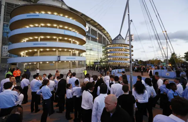 Etihad Stadium is evacuated