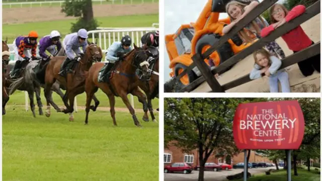 Uttoxeter Racecourse, the National Forest Adventure Farm and the National Brewery Centre