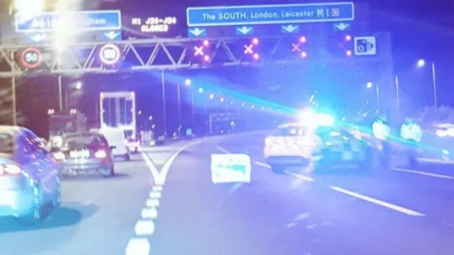 Scene of M1 crash