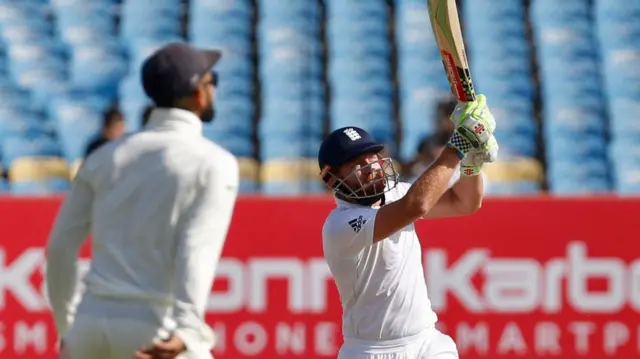 Jonny Bairstow hits a six