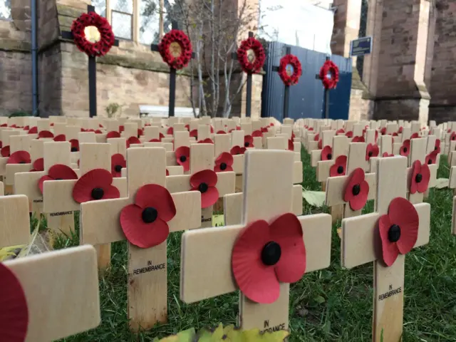 Remembrance crosses