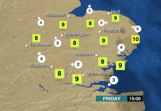 Weather graphic for 15:00 tomorrow