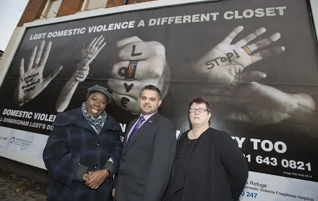 Cllr Paulette Hamilton, Cllr Waseem Zaffar and Steph Keeble from Birmingham LGBT