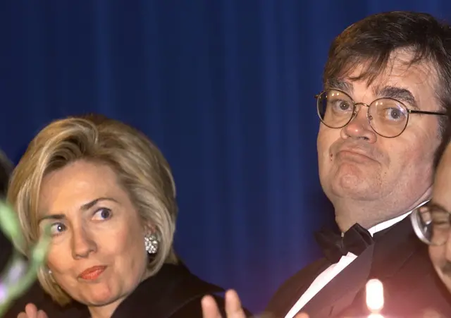 Keillor sat beside Clinton at the 1999 White House Correspondent's Dinner