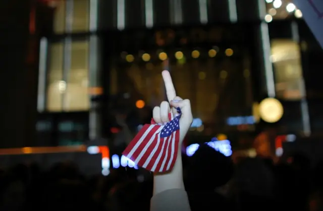 Protester in New York