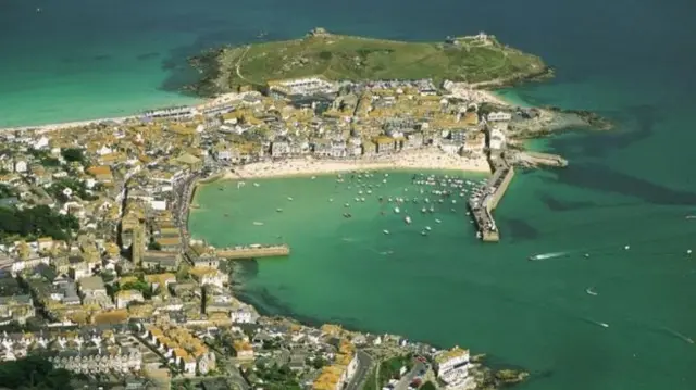 St Ives from the air