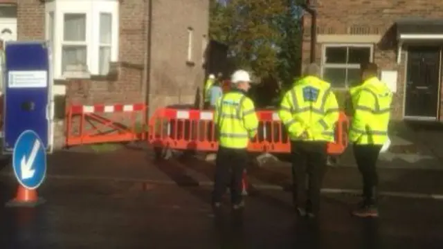 Engineers at Ripon sinkhole