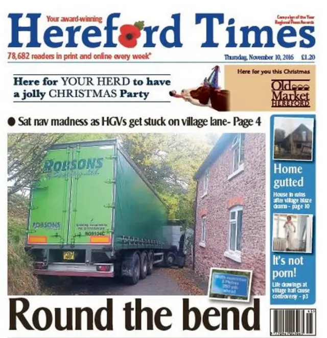 Hereford Times front page