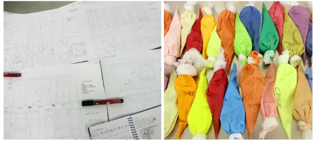 Plans for making biscuit Waddesdon and icing bags