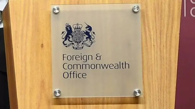 Foreign office sign