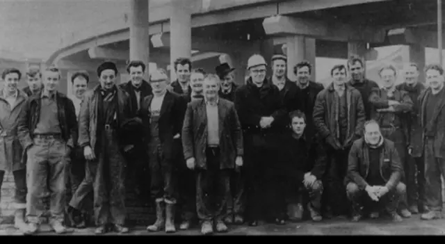 Picture of team who helped build spaghetti junction