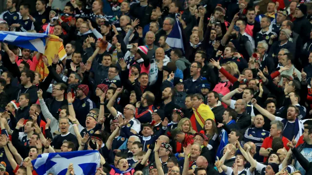 Scotland fans show their support