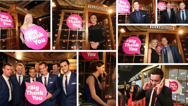 Some of the sports stars who got involved in last year's event at BBC Sports Personality of the Year