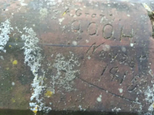 Brickwork with the name of Grant