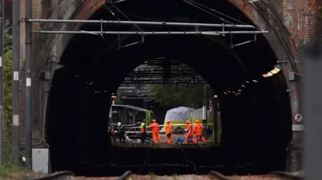 Workers at the site