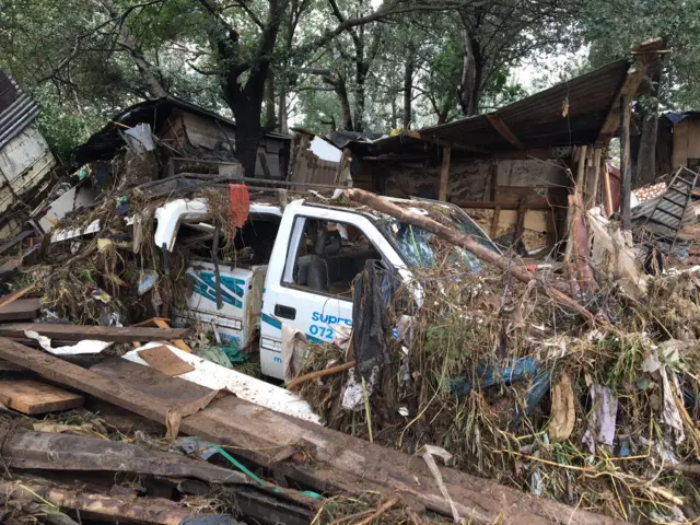 Aftermath of flooding in Johannesburg, South Africa