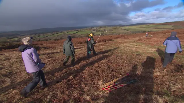 Volunteers clearing site