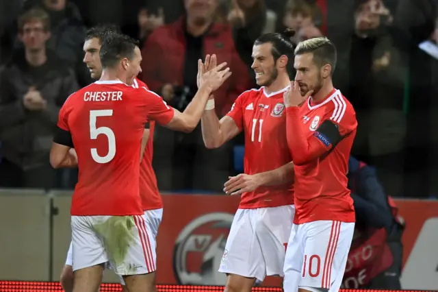 Gareth Bale celebrates