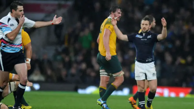 Greig Laidlaw and Craig Joubert