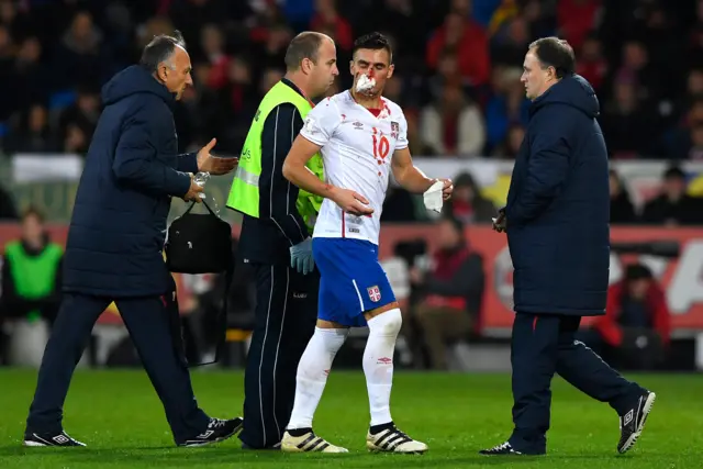 Dusan Tadic of Serbia