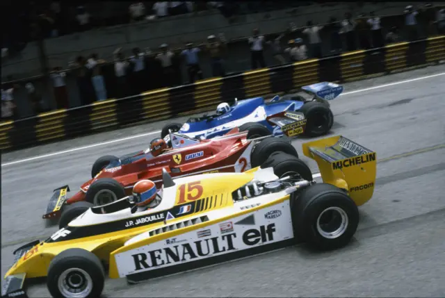 Jean-Pierre Jabouille, Gilles Villeneuve and Didier Pironi,