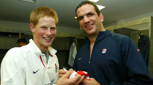 Prince Harry and Martin Johnson