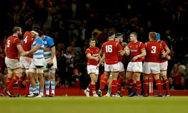 Wales celebrate at full time